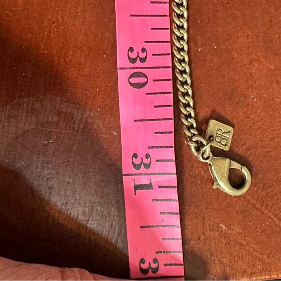 BANANA REPUBLIC Baguette Long Dangling Chain Pendant Necklace Classic Retro - Picture 11 of 12